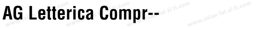 AG Letterica Compr-字体转换